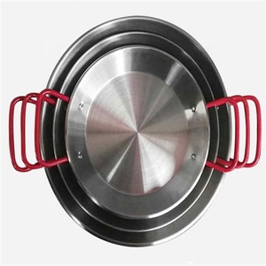 Stainless Steel Good Quality Spanish <strong>Paella</strong> <strong>Pan</strong> Seafood Dish Korean Fried Chicken Dish Cheese Cooker Binaural Fruit Sugar <strong>Pan</strong> - Product Image 1