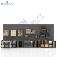 Vitrine d'exposition personnalisée pour échantillons de parquet en bois, bois dur, carrelage céramique, pierre, granit, avec support combiné et tiroir