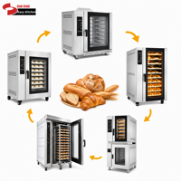Four à convection commercial à 5, 10, 12 ou 16 plateaux pour rôtir des ailes de poulet, du poisson, des steaks, des saucisses, four électrique ou à gaz certifié CE ETL