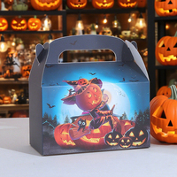 Emballage en papier avec logo personnalisé emballage de boîte à gâteau de luxe emballage en gros All Hallows' Eve gâteau bonbons boîte-cadeau avec ruban