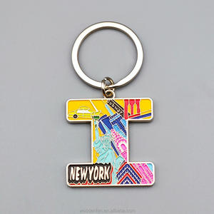 Vente en gros d'artisanat en métal porte-clés en alliage de zinc personnalisé pays souvenir anneau royal en métal promotionnel - Product Image 4