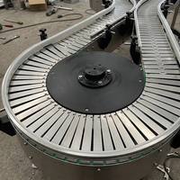 Convoyeur flexible personnalisable en aluminium anodisé léger, résistant à la corrosion, pour la ligne pharmaceutique, avec rotation à 180 degrés