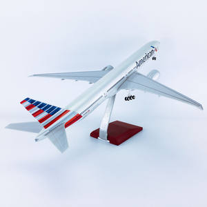 1/158 Schaal 47Cm Amerikaanse Luchtvaartmaatschappij Boeing B777 Diecast Hars Vliegtuigmodel Met Landingsgestellen - Product Image 2