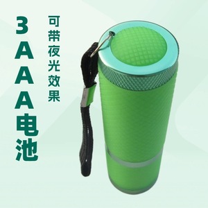 9Led Mini <b>Flashlight</b> Aluminum Alloy Cylindrical <b>Led</b> Light For Hiking Camping Daily Use With AAA Batteries - Product Image 4