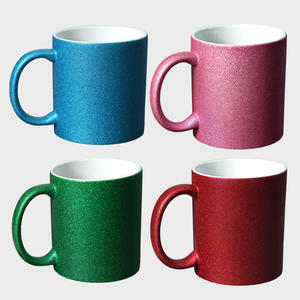 Taza Mágica de Cerámica de 11 oz <span class=keywords><strong>con</strong></span> Purpurina que Cambia de Color, Asa Redonda y Corazón Rojo para Sublimación, Precio de Fábrica - Product Image 3