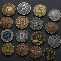 Pièce de monnaie commémorative ronde en métal personnalisée, gravée et imprimée en typographie, avec logo, pour souvenir d'entreprise ou cadeau