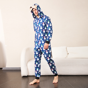 Family Christmas Matching Pajamas Merry Long Sleeve Winter <strong>One</strong> Piece Sleepwear Parent-child Pjs Set - Product Image 2