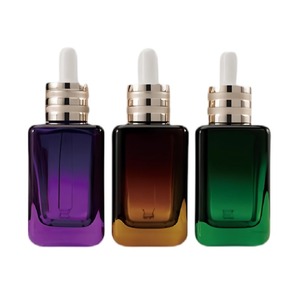 Cao cấp thương hiệu mỹ phẩm thủy tinh tinh dầu 100ml 75ml 50ml 30ml 20ml 10M nhỏ tinh chất vuông gốc giải pháp Chai nhỏ giọt - Product Image 1