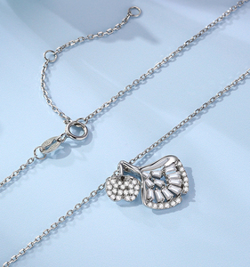 Collar con Colgante de Hojas de Circonio en Plata de Ley 925 de ALICE Jewelry para Mujer, para Fiestas y Ocasiones Especiales - Product Image 3