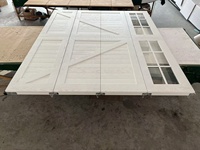 Puerta de garaje de diseño moderno para el hogar, Cedro sólido aislado, madera Real, cochera rústica personalizada, estilo de casa, ventanas de perspectiva de lujo