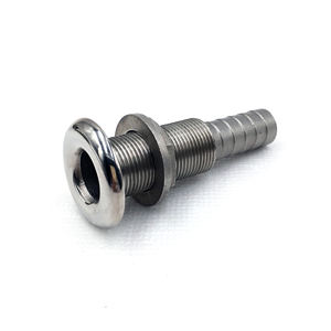 Deniz 316 paslanmaz çelik ayna cilalı yarım iplik Thru Hull hortum güverte drenaj egzoz uydurma çıkışları yeni tekne aksesuarları - Product Image 1