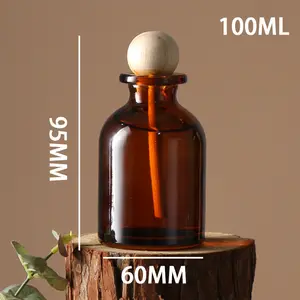 Nouveau design 100ml bouteille de parfum cylindrique vide parfums bouteille de parfum ambre en verre