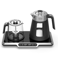 Hotsy Nouveau Design Multiusage Chauffage et Maintien au Chaud Double Pot Numérique 3.4L Bouilloire Samovar Turc Électrique Ensemble de Théière