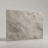 Dalle en pierre frittée grise italienne effet glaçure 1800x1200x9mm, veinage gris fini pour mur de cuisine, sol, hôtel, villa, projet d'aménagement intérieur