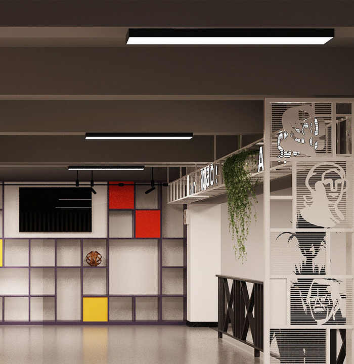 Commercial Office Celling Lighting Fixtures 1200mm Led Pendant Lamp 36w Linear Led Linear Lights Work With Google Assistant