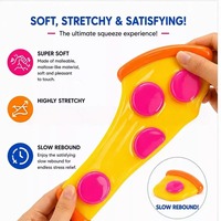 Jouet sensoriel anti-stress en forme de tranche de pizza, souple, extensible, en TPR, 1 pièce