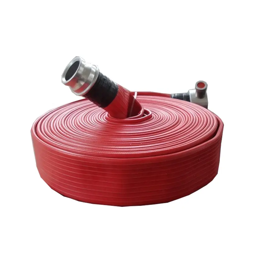 빨간 PVC 커버 화재 호스 BS 커플 링 2.5 "소화기 호스