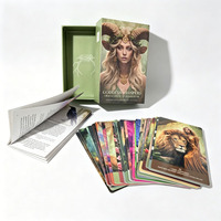 Boîte cadeau rigide de qualité supérieure avec couvercle et base pour impression en gros, pour jeu de cartes Oracle Goddess Whispers personnalisé avec guide