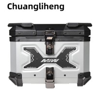 Boîte latérale arrière multifonctionnelle personnalisée 45/55L à dégagement rapide pour moto et voiture électrique en alliage d'aluminium, étanche, vente en gros