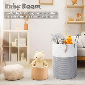 Panier de rangement bohème en jacinthe d'eau, de qualité supérieure, pour la maison, corbeille à pain, panier à fruits en céramique tressé, panier à linge pliable, pour le déménagement - Product Image 3