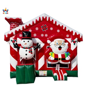 Castillo Inflable Temático de Navidad Marca Super Castle, Material de PVC, Fácil de Instalar, para Fiestas Infantiles, <span class=keywords><strong>Alquiler</strong></span> de Castillo Inflable - Product Image 4