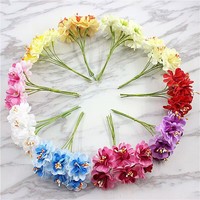 Krisan Sutra buatan warna ganda, hiasan kepala buatan tangan dan aksesoris rambut bahan dekoratif.
