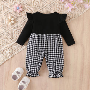 新生児の女の子用長袖キュートなベビーロンパースパンツ - Product Image 5