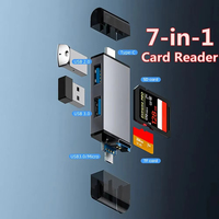 7 en 1 multifonction Usb 3.0 lecteur de carte U disque Type C/Micro Usb/Tf/Sd lecteur Flash carte mémoire adaptateur de lecture accessoires de téléphone