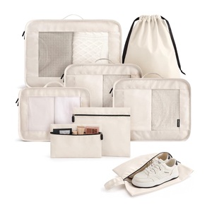 Ensemble de cubes de rangement de voyage personnalisés en polyester léger et imperméable avec sac à linge - Product Image 4