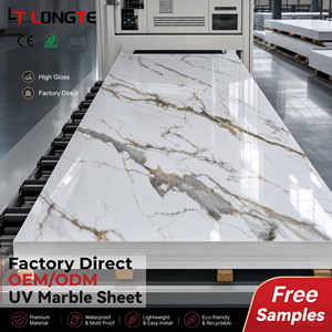 Pannello Flessibile in Finto Marmo Verniciato UV in PVC per Decorazione Edifici Commerciali Rivestimento Murale Ignifugo <span class=keywords><strong>Dimensioni</strong></span> Personalizzabili - Product Image 1