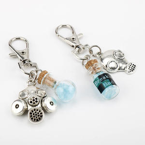 Joyería <span class=keywords><strong>Breaking</strong></span> <span class=keywords><strong>Bad</strong></span> llavero Heisenberg <span class=keywords><strong>Walter</strong></span> botella de corcho blanco dijes llavero máscara de Gas colgante llavero de coche - Product Image 2