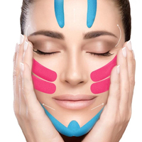 Cinta de kinesiología facial de algodón Premium Adhesión transpirable para estabilidad facial atlética y cuidado diario