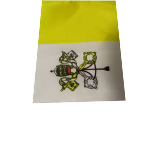 Produsen poliester kualitas tinggi 14*21cm cetakan Digital bendera melambai tangan Nasional kuning dan putih untuk acara apa pun - Product Image 4