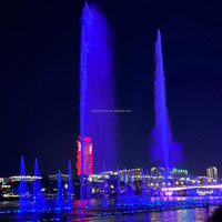 Fontaine dansante extérieure pour lac avec jets super puissants à LED à changement de couleur programmé pour projet de place publique municipale