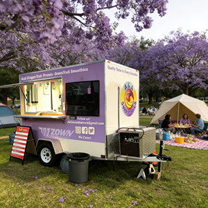 Eye-Catching Fiberglass Mobile Food Unit Compact Food Vendor Charming Food Cart Wheels <b>Mini</b> Food Truck Burger Ice Snack Food - Product Image 1