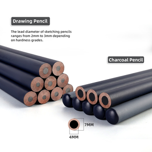 Loseiltin Phác Thảo Bút Chì Tùy Biến 12Pcs Than Lõi/Graphite Chì Lõi 9 Phác Thảo Bút Chì + 3 Than Bút Chì Nghệ Thuật Thiết Lập - Product Image 3