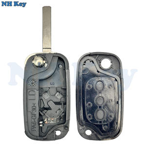 Boîtier <span class=keywords><strong>de</strong></span> clé <span class=keywords><strong>de</strong></span> voiture à 2/3 boutons pour <span class=keywords><strong>Renault</strong></span> Fluence Clio Megane Kangoo <span class=keywords><strong>Modus</strong></span>, clé pliante automatique avec lame VA2 non taillée - Product Image 2