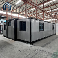 Maison conteneur extensible 30ft 40ft, maison préfabriquée conteneur multi-pièces avec cuisine et salle de bain, maisons préfabriquées 1 à 4 chambres