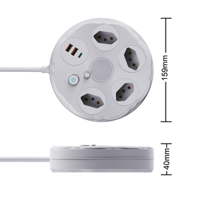 Brazilië Stopcontact Odm Oem 4 Ac Stopcontacten 2 Usb Oplader 1 Type C 1.8M Verlengsnoer Duurzaam Abs Materiaal Nachtlampje 10a Home - Product Image 6