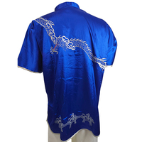 Uniforme bleu personnalisé de Wushu en satin d'arts martiaux broderie de Changquan uniforme de dragon de Wushu Kung Fu pour femmes hommes