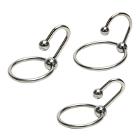 Sons urétraux En Acier Inoxydable Hommes Bouchons De Pénis Dilatateur Cathéter Double Tête Perles Urétrales Pénis Cock Rings