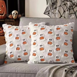 Halloween Ghost Pumpkin 18x18 <b>Throw</b> Pillow-Foam-Filled Removable Washable Spooky Cute Design <b>for</b> Sofa/<b>Couch</b>/Bed Decor - Product Image 6