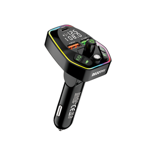 Chargeur de voiture électrique MODORWY avec écran numérique, charge rapide 18W, PD QC3.0, BT5.1, lumière RGB, fonction de lecture de <span class=keywords><strong>carte</strong></span> TF - Product Image 6