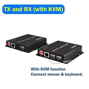 300M KVM <span class=keywords><strong>HDMI</strong></span> Extender <span class=keywords><strong>Via</strong></span> <span class=keywords><strong>Ethernet</strong></span> avec Boucle Out Support IR TX RX Cascade Connection Récepteur Émetteur - Product Image 6
