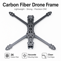 Produsen Rangka UAV Grosir Kustom 3K Twill CNC Machined dengan Pelat Serat Karbon Rangka UAV Ringan Kekuatan Tinggi yang Kokoh