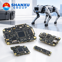 Vierbeiniger Roboterhund Bare PCB 4-Schicht High TG FR-4 ENIG HDI Motorsteuerungs- und Sensorkontrollplatine Aluminium Schwarze Lötmaske