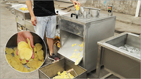 Ligne de production industrielle semi-automatique 200 kg/h pour frites de pommes de terre, chips de plantain, légumes et fruits, friteuse pour snacks