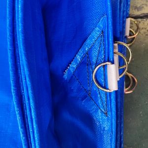 Bâche en géotextile tissé PE bleu enduit haute résistance pour foin - Product Image 3