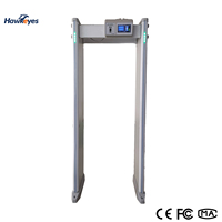 Detector de Metales Inteligente Hawkeyes Blanco de 33 Zonas, Pantalla de 7 Pulgadas, Resistente al Agua, Diseño Duradero, Alarma de Luz y Sonido Dual