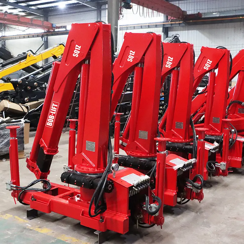 High-Performance Manipulator 1 Ton Mini Small Crane Truck Mounted Crane Boom Truck Crane For Sale